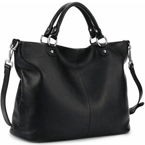 Large leather tote bag
Black with silver hardware like new